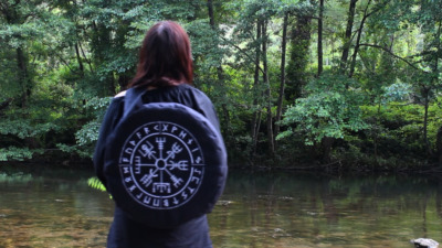 sac pour tambour chamanqiue noir vegvisir