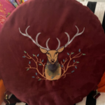 Sac sur mesures pour grand tambour 55 cm pour Romuald, Broderie Cerf 